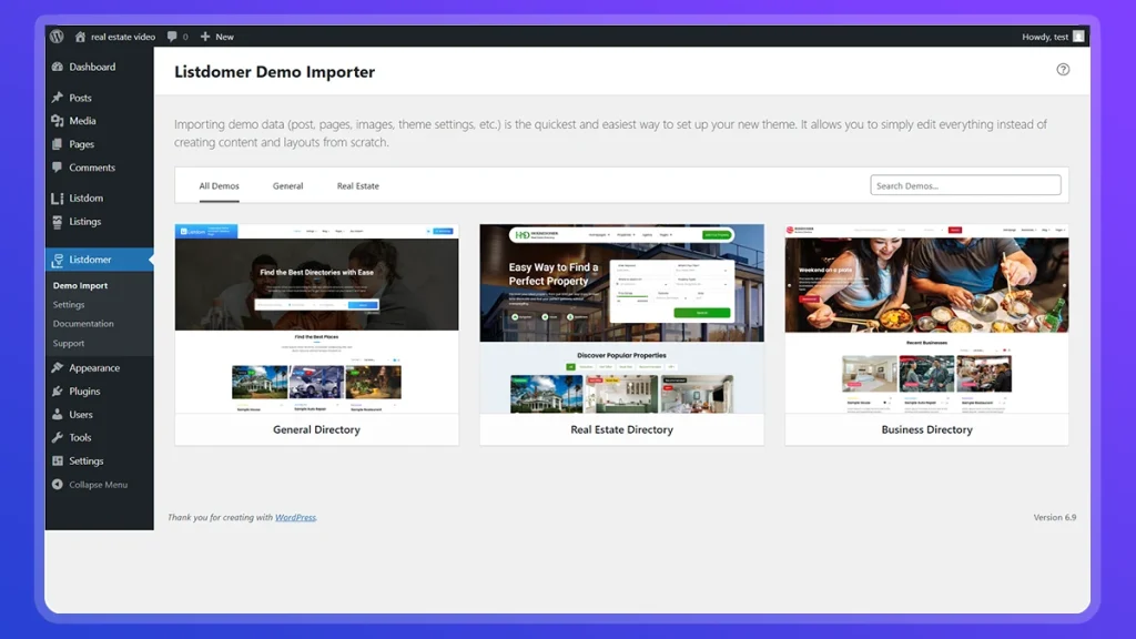 real estate step 4 open demo importer