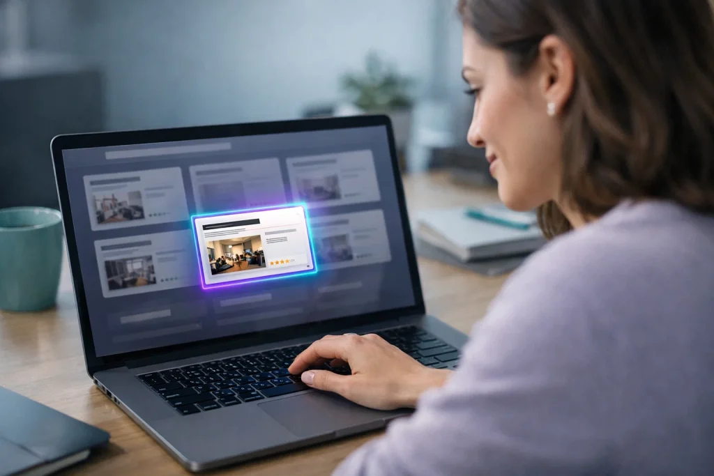 Featured labels increasing trust and visibility in directory listings.
