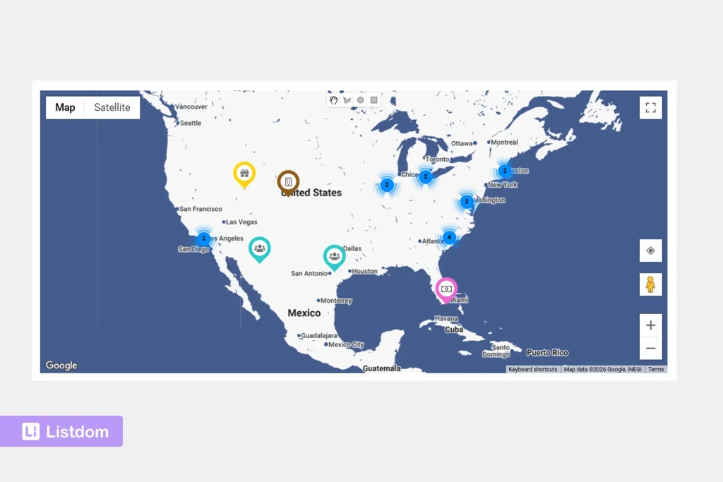 listdom Facebook Map Style